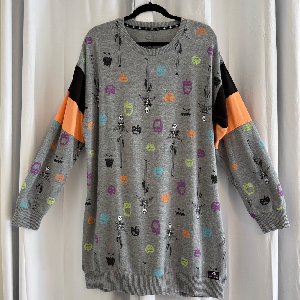 Disney Nightmare Before Christmas Jack Skellington Pajama Sleep Shirt Medium